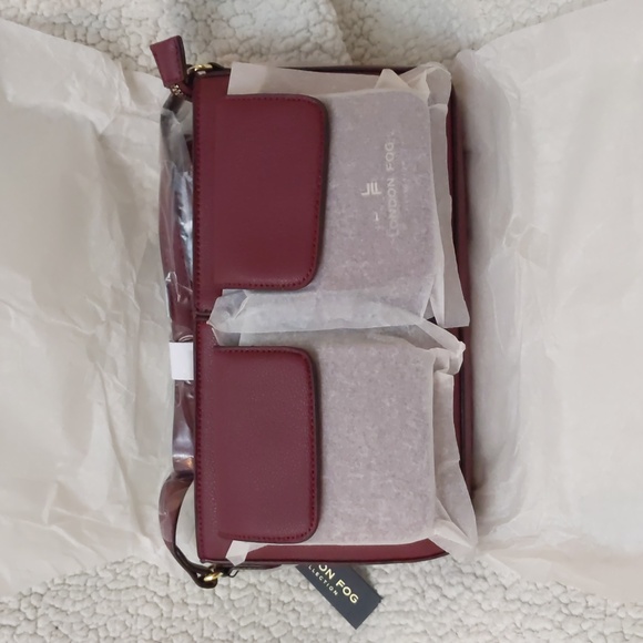 NWT - London Fog - Evalyn Multi Crossbody bag - RUBY - Picture 2 of 7
